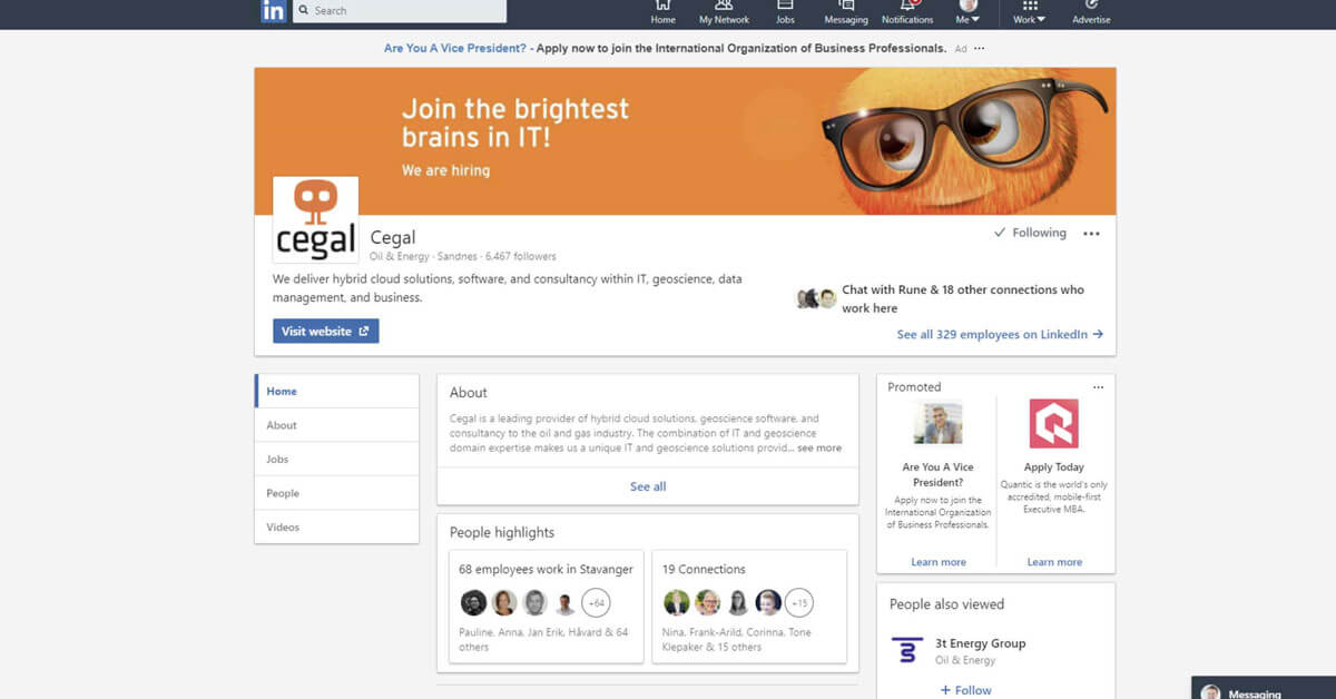 Slik lager du en LinkedIn bedriftsside som selger